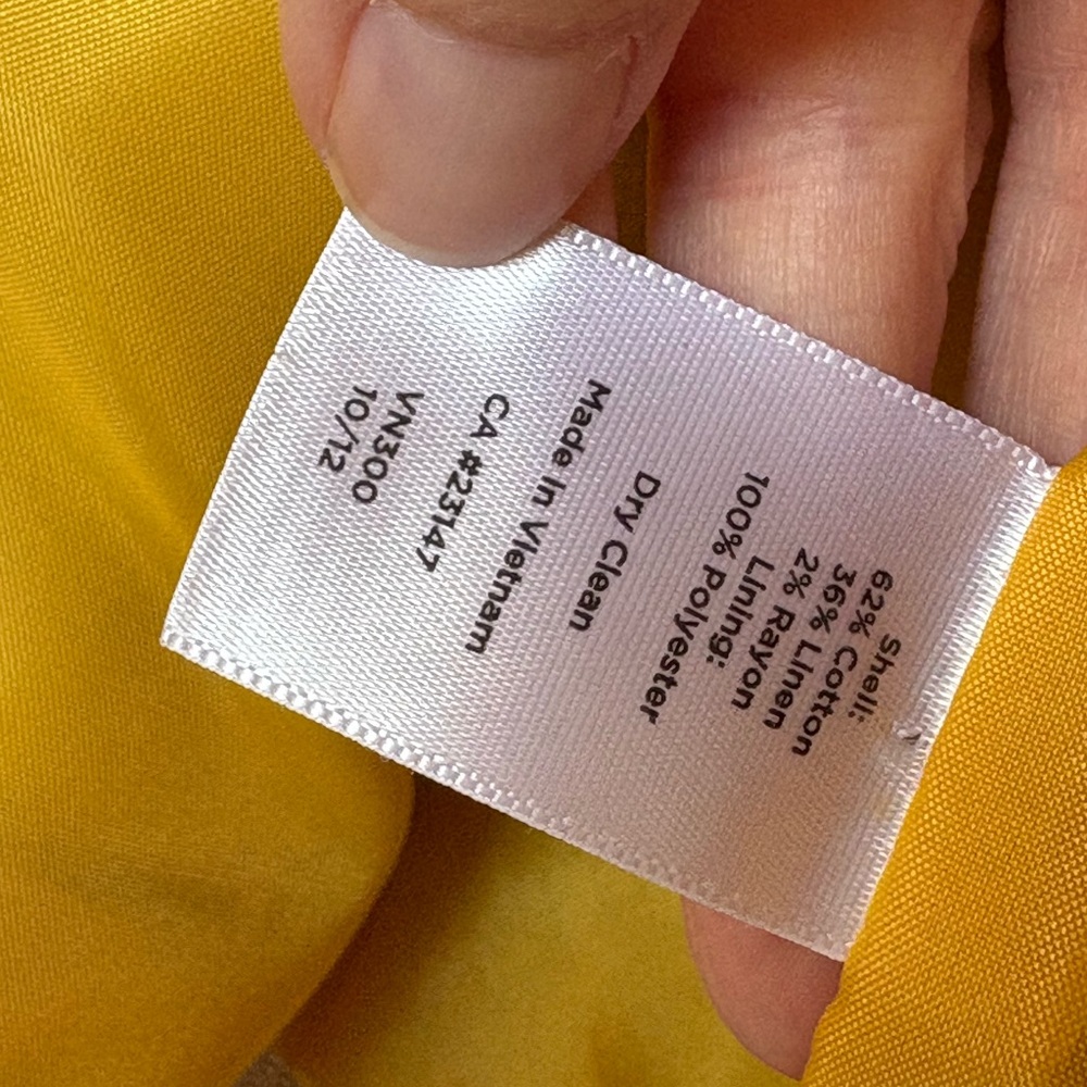 NWOT Women’s Talbots Yellow & Khaki Striped Blazer - SIZE 10 - Picture 15 of 16